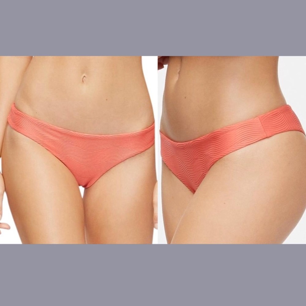 NWT TAVIK [ XS‎ ] Ali Amalfi Textured Full Bikini Bottom in Camellia Coral